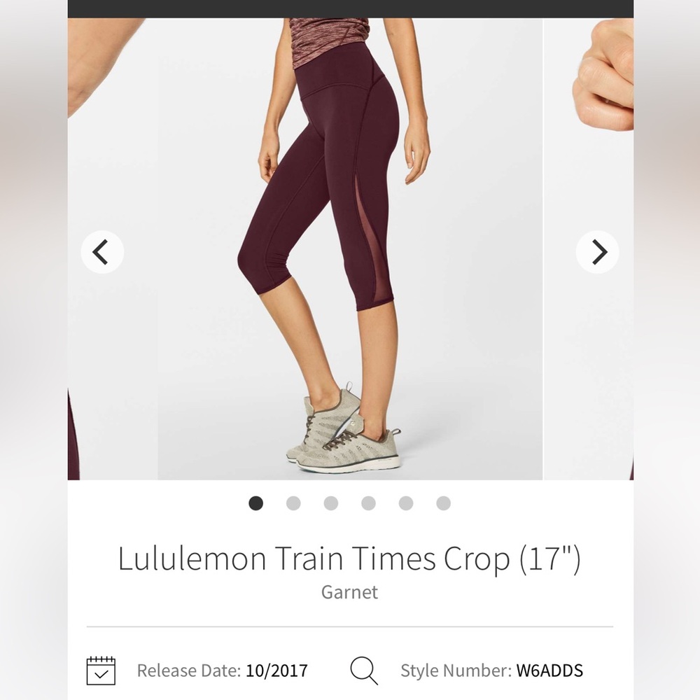 87. Lululemon train times crop.